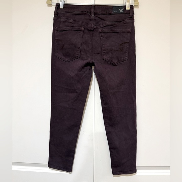 American Eagle outfitters high rise Jegging Crop super stretch Plum - Picture 4 of 5